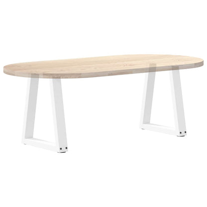 Gambe per Tavolino da Caffè forma V 2 pz Bianche 38x(42-43,3)cm