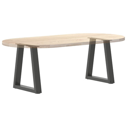 Gambe Tavolino da Caffè forma V 2 pz Antracite 38x(42-43,3) cm