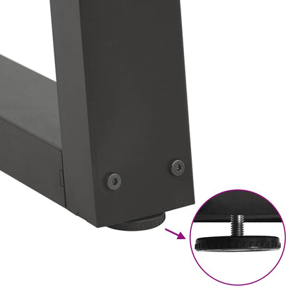 Gambe Tavolino da Caffè forma V 2 pz Antracite 38x(42-43,3) cm