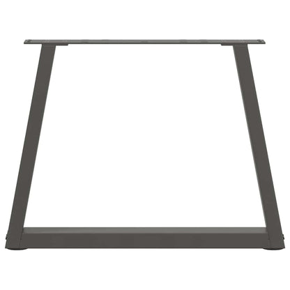 Gambe Tavolino da Caffè forma V 2 pz Antracite 50x(42-43,3) cm