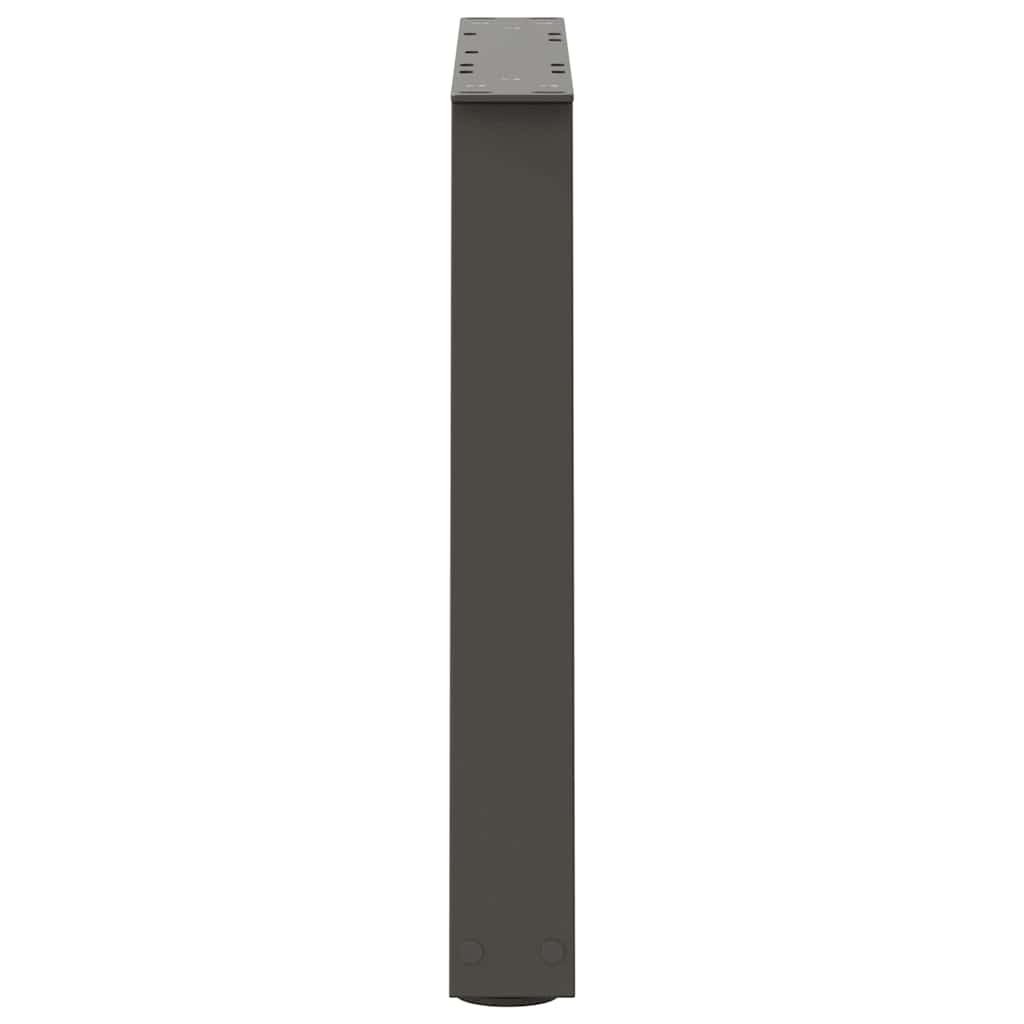 Gambe Tavolino da Caffè forma V 2 pz Antracite 50x(42-43,3) cm