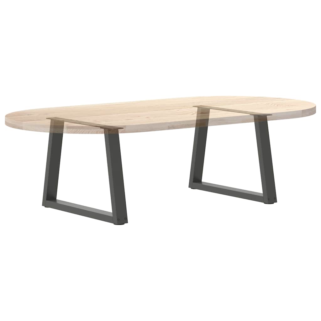 Gambe Tavolino da Caffè forma V 2 pz Antracite 50x(42-43,3) cm