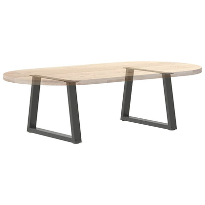 Gambe Tavolino da Caffè forma V 2 pz Antracite 50x(42-43,3) cm