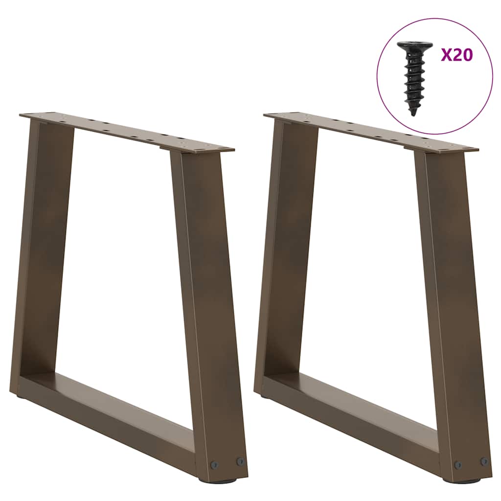 Gambe Tavolino da Caffè forma V 2 pz Naturale 50x(42-43,3) cm