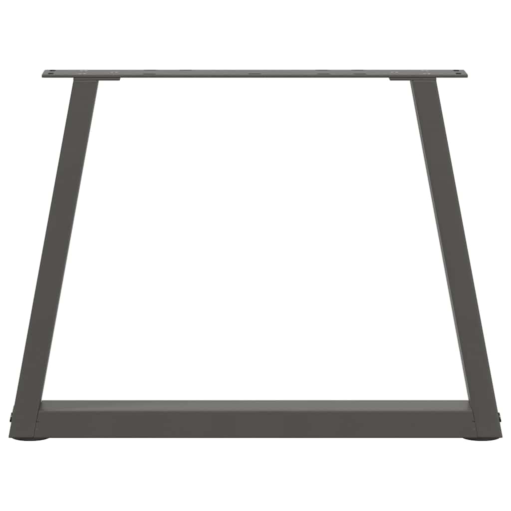 Gambe Tavolino da Caffè forma V 2 pz Antracite 60x(42-43,3) cm