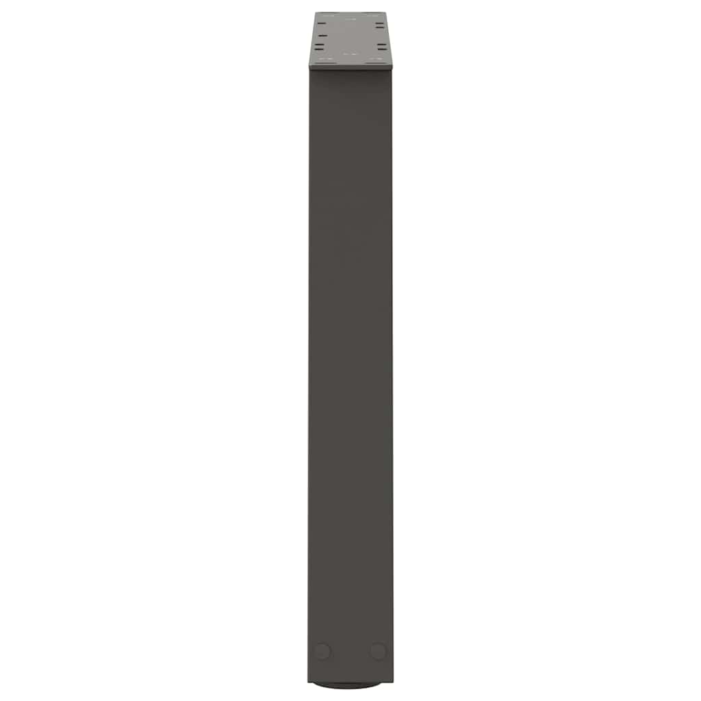 Gambe Tavolino da Caffè forma V 2 pz Antracite 60x(42-43,3) cm