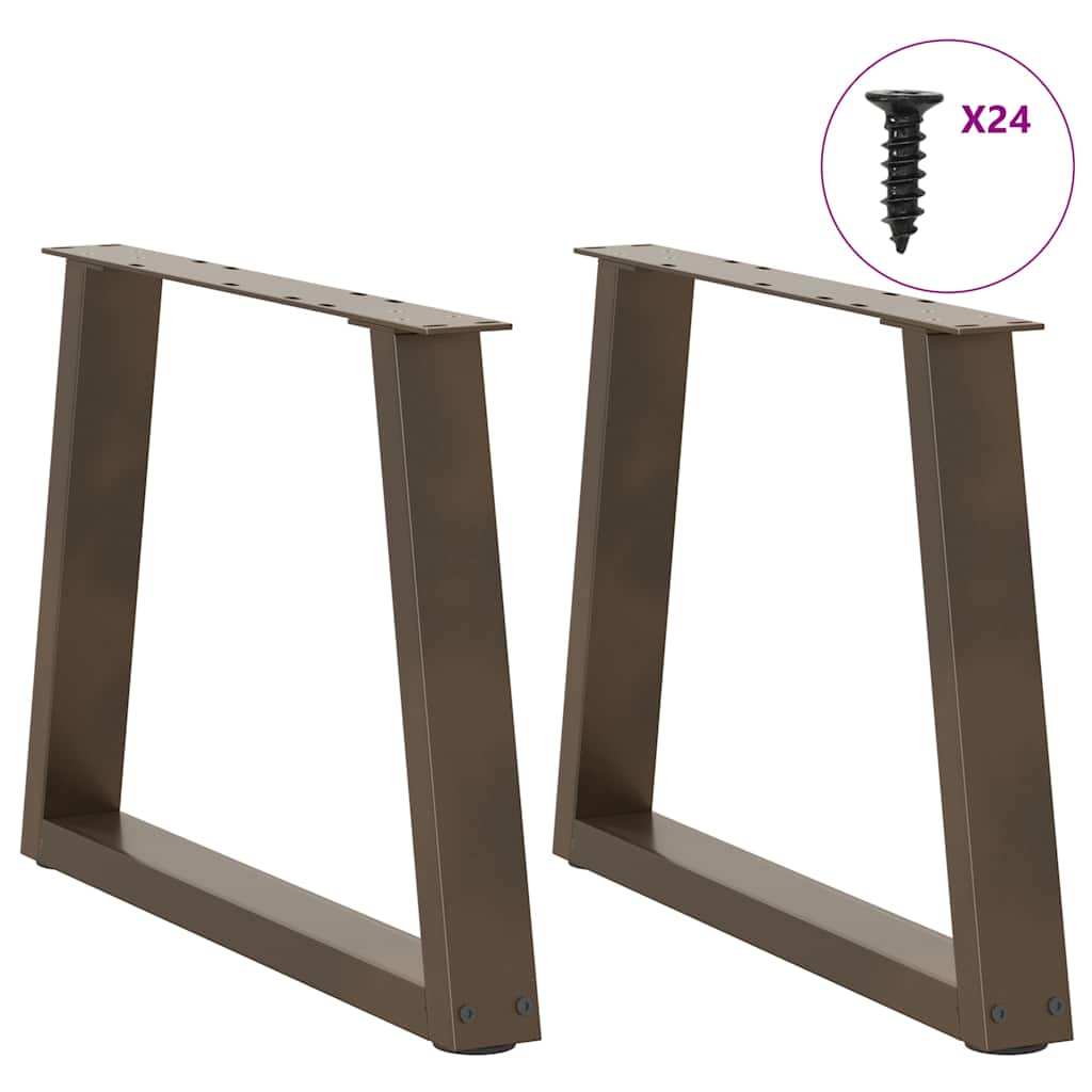 Gambe Tavolino da Caffè forma V 2 pz Naturale 60x(42-43,3) cm