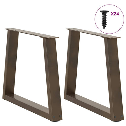 Gambe Tavolino da Caffè forma V 2 pz Naturale 60x(42-43,3) cm