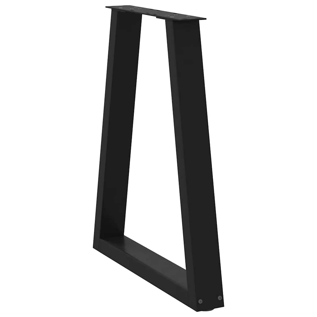 Gambe Tavolino da Caffè a V 2 pz Nero 50x(72-73) cm in Acciaio