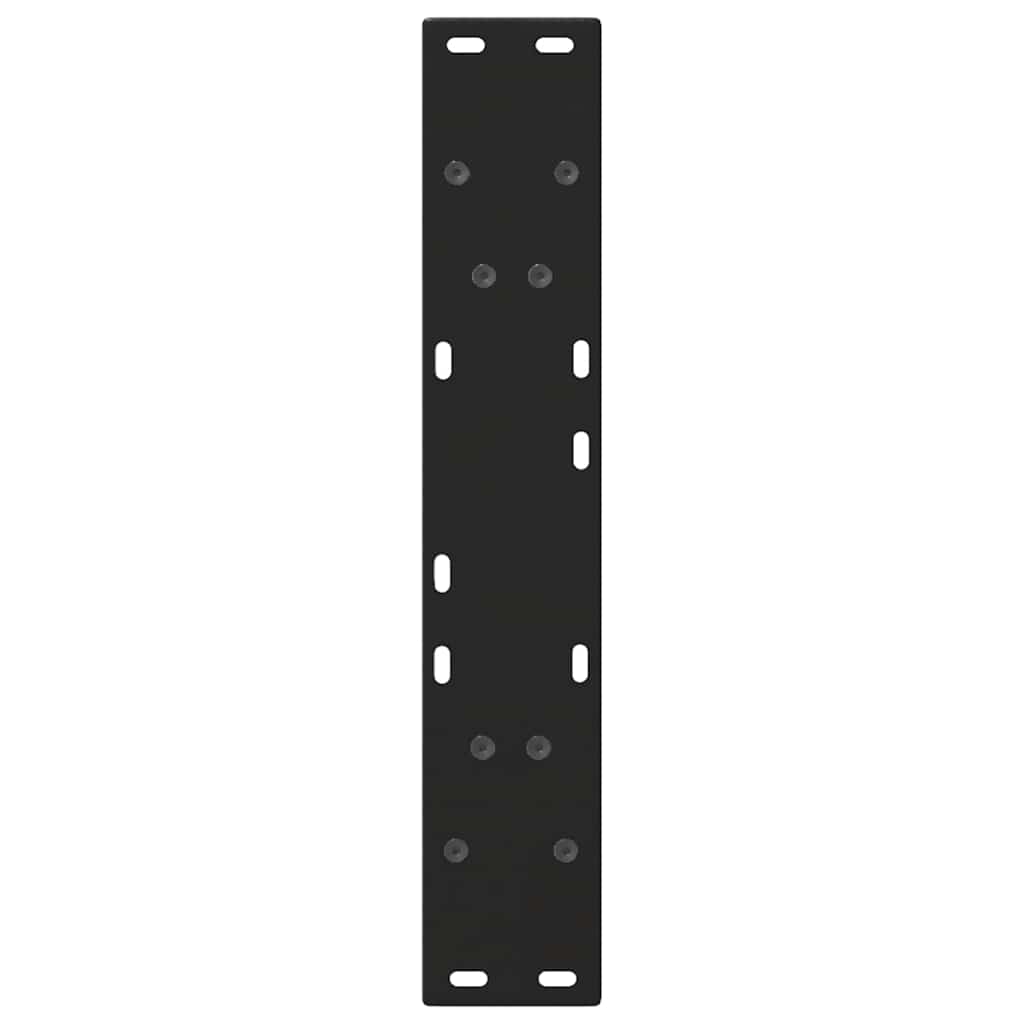 Gambe per tavolo da pranzo forma V 2 pz nere 50x(72-73,3) cm