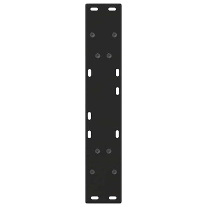 Gambe per tavolo da pranzo forma V 2 pz nere 50x(72-73,3) cm
