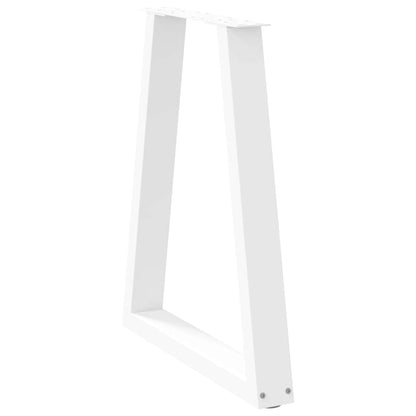 Gambe Tavolino da Caffè a V 2pz Bianco 50x(72-73) cm Acciaio