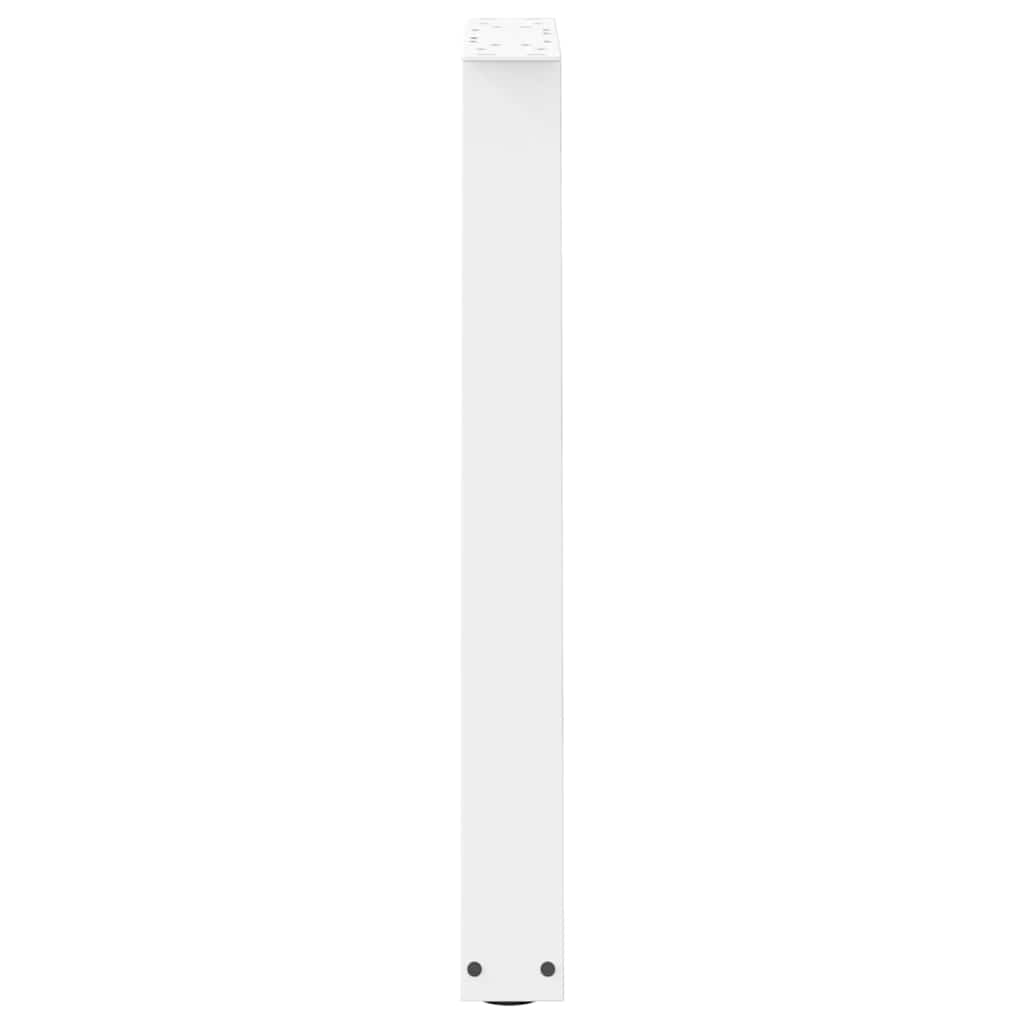 Gambe per tavolo da pranzo forma V 2 pz bianche 50x(72-73,3) cm
