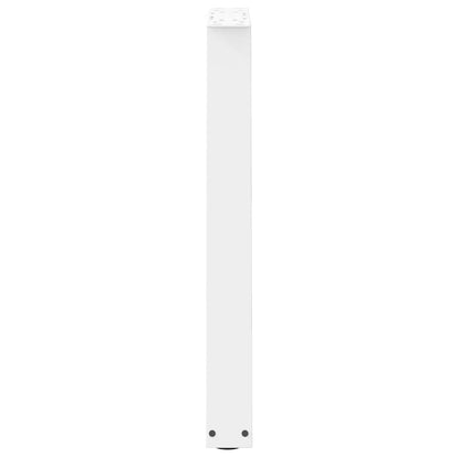 Gambe per tavolo da pranzo forma V 2 pz bianche 50x(72-73,3) cm
