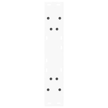 Gambe per tavolo da pranzo forma V 2 pz bianche 50x(72-73,3) cm