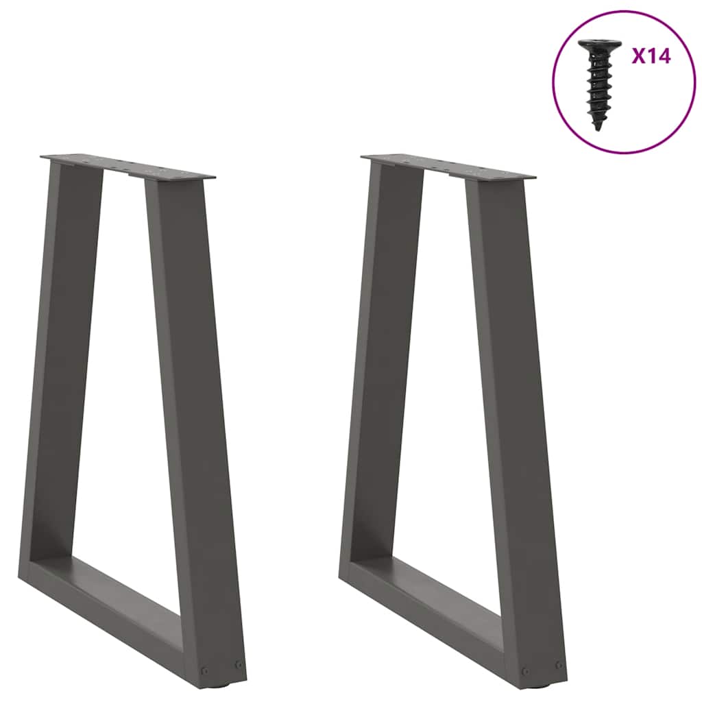 Gambe tavolo da pranzo forma V 2 pz 100x(72-73,3)