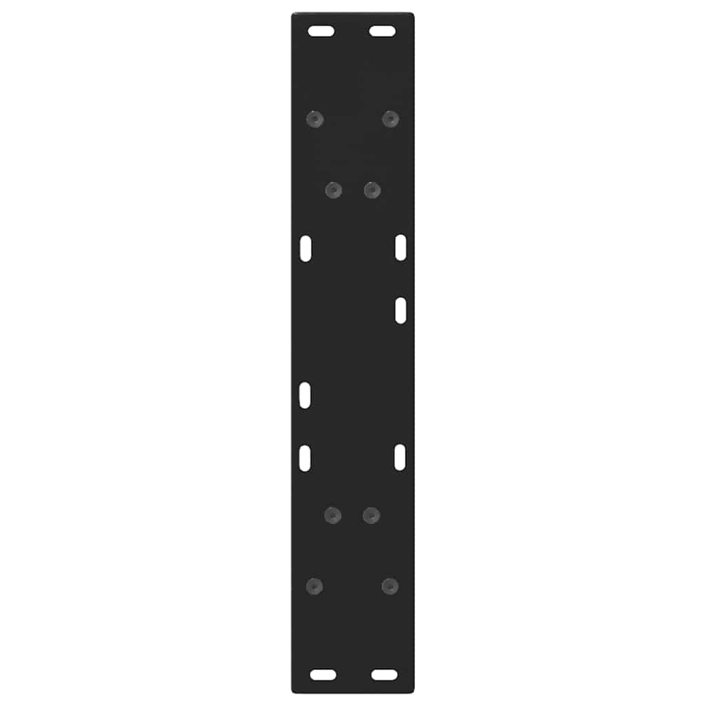 Gambe per tavolo da pranzo forma V 2 pz nere 60x(72-73,3) cm
