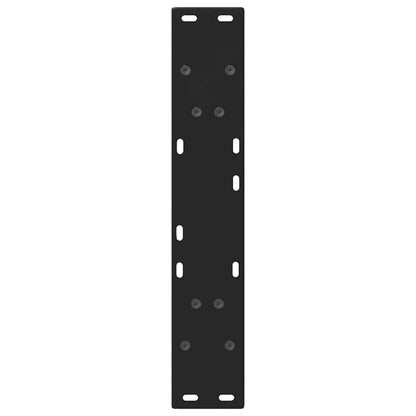 Gambe per tavolo da pranzo forma V 2 pz nere 60x(72-73,3) cm