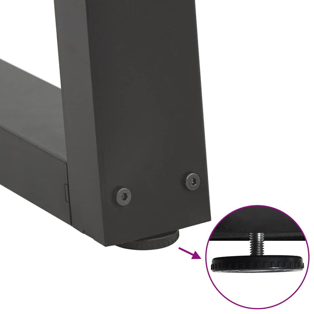 Gambe tavolo da pranzo forma V 2 pz Antracite 60x(72-73,3) cm