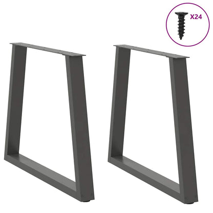 Gambe tavolo da pranzo forma V 2 pz 100x(72-73,3)