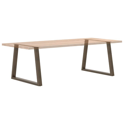 Gambe per tavolo da pranzo forma V 2 pz naturale 90x(72-73,3)cm