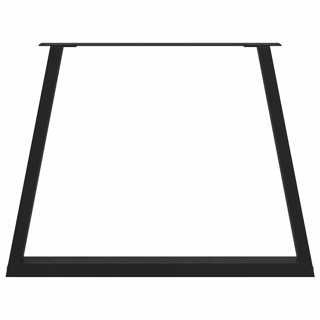 Gambe per tavolo da pranzo forma V 2 pz nere 100x(72-73,3) cm