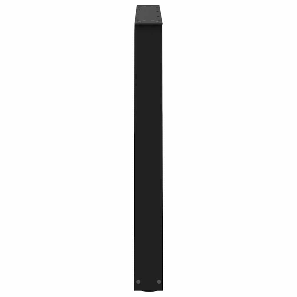 Gambe per tavolo da pranzo forma V 2 pz nere 100x(72-73,3) cm