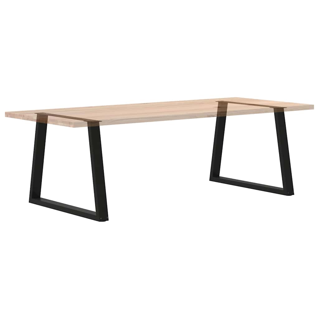 Gambe per tavolo da pranzo forma V 2 pz nere 100x(72-73,3) cm