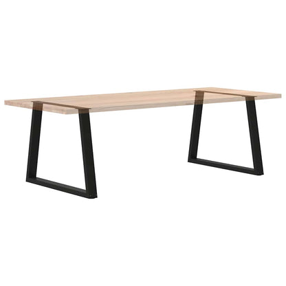 Gambe per tavolo da pranzo forma V 2 pz nere 100x(72-73,3) cm