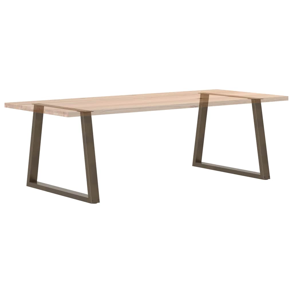 Gambe tavolo da pranzo forma V 2 pz naturale 100x(72-73,3) cm