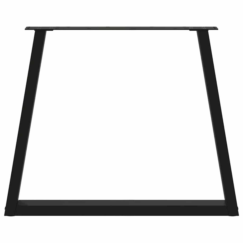 Gambe per tavolo da pranzo forma V 3 pz nere 70x(72-73,3) cm
