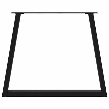 Gambe per tavolo da pranzo forma V 3 pz nere 70x(72-73,3) cm
