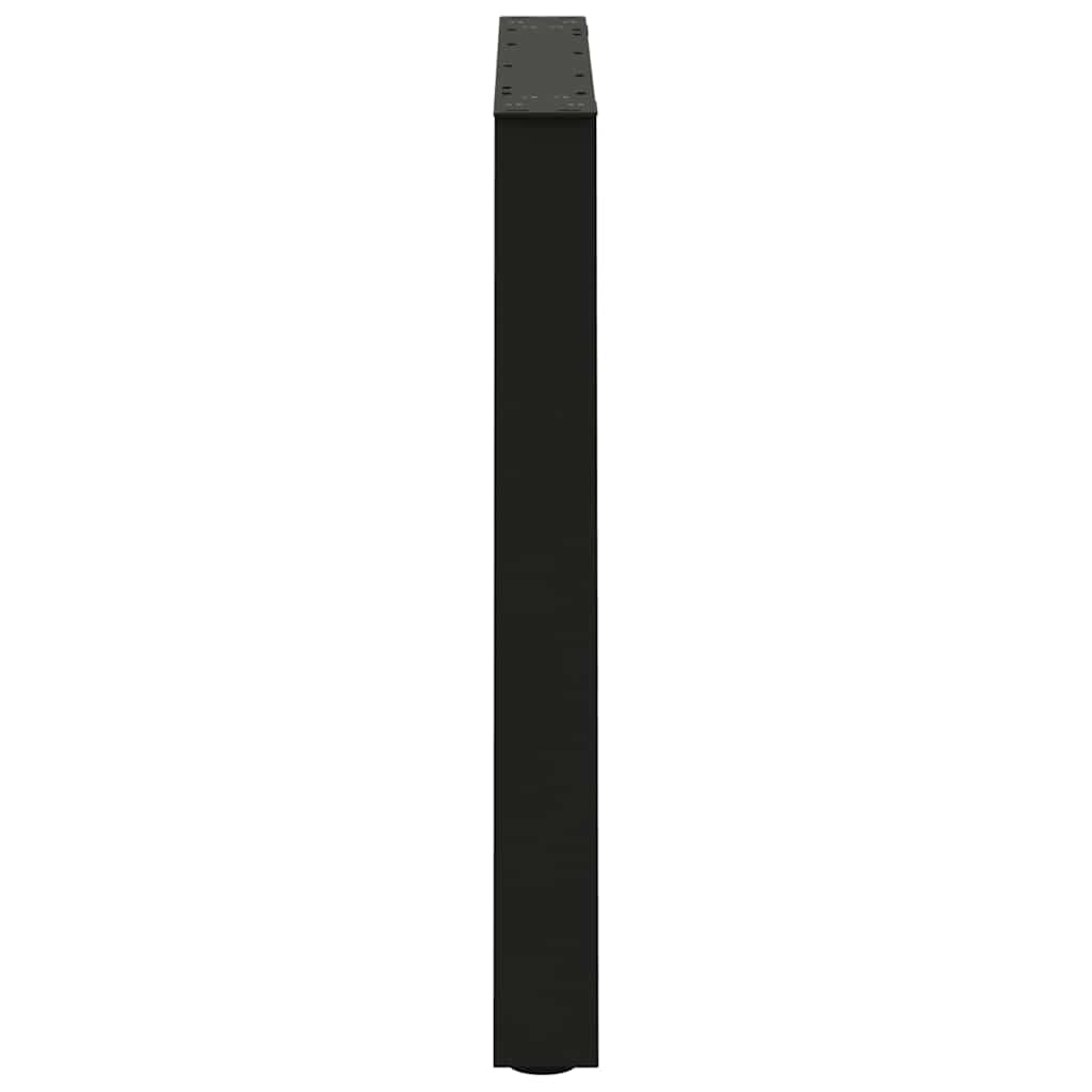 Gambe per tavolo da pranzo forma V 3 pz nere 70x(72-73,3) cm