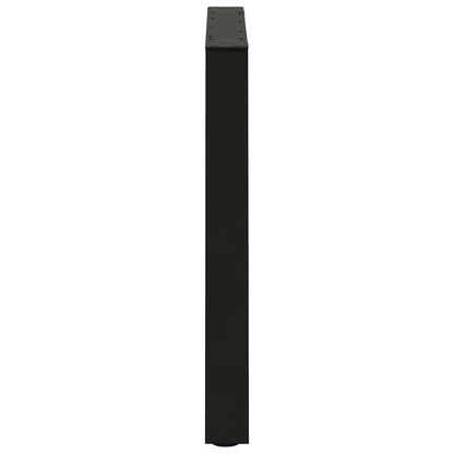 Gambe per tavolo da pranzo forma V 3 pz nere 70x(72-73,3) cm