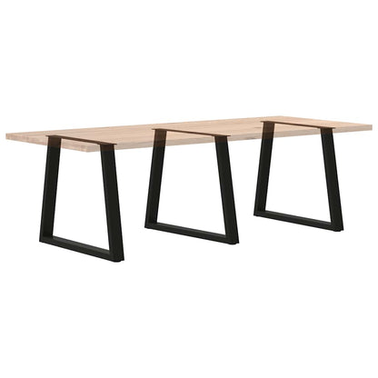 Gambe per tavolo da pranzo forma V 3 pz nere 70x(72-73,3) cm