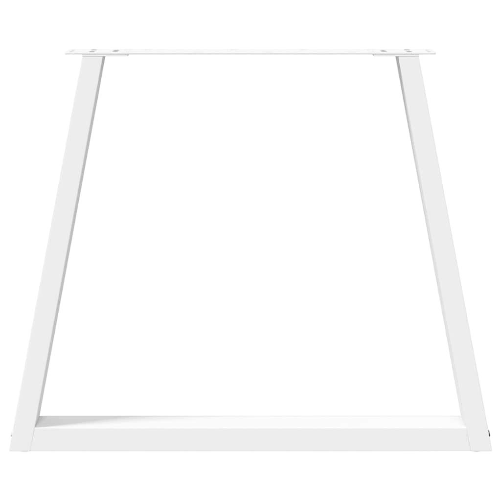 Gambe per tavolo da pranzo forma V 3 pz bianche 70x(72-73,3) cm