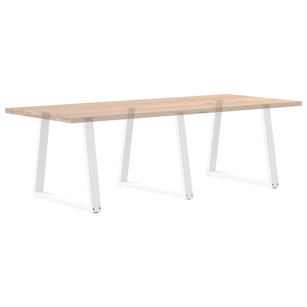 Gambe per tavolo da pranzo forma V 3 pz bianche 70x(72-73,3) cm