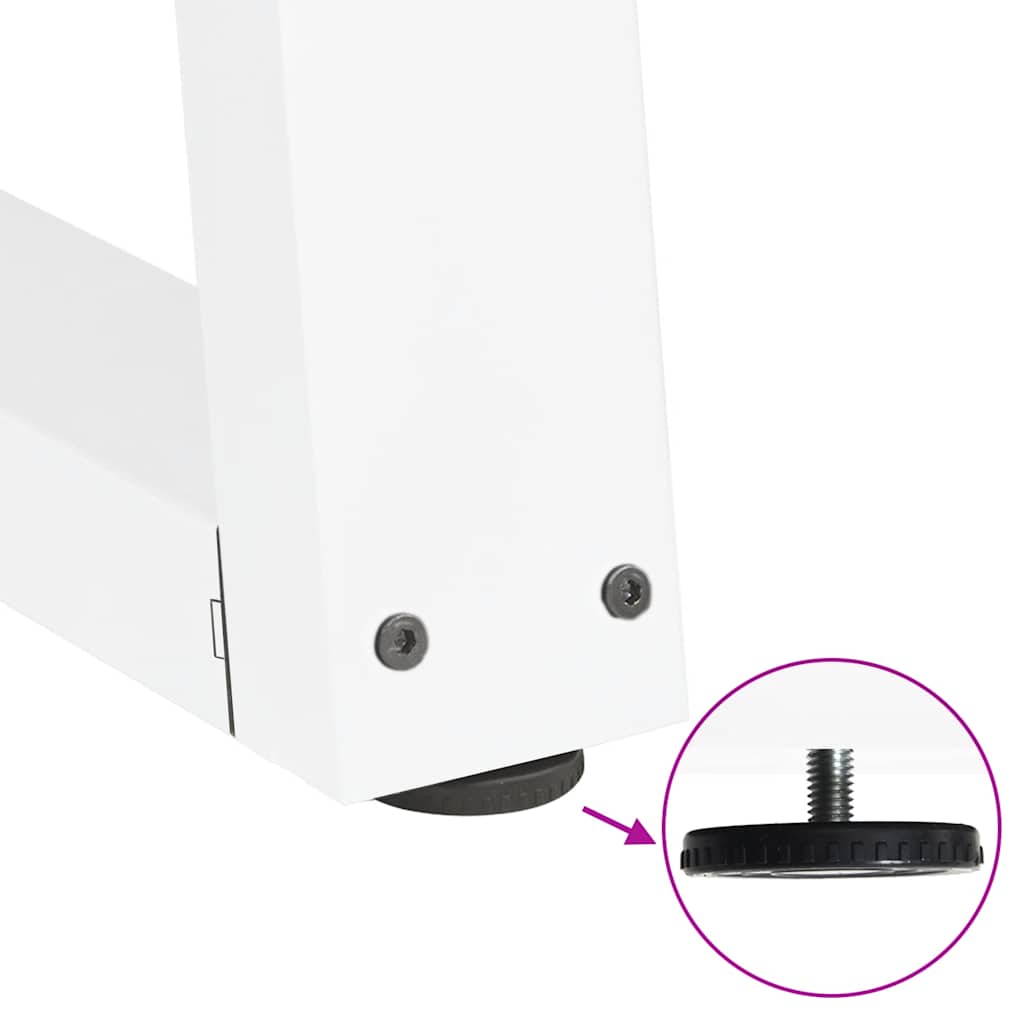 Gambe per tavolo da pranzo forma V 3 pz bianche 70x(72-73,3) cm