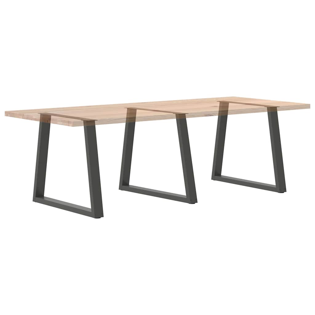 Gambe tavolo da pranzo forma V 3 pz Antracite 70x(72-73,3) cm