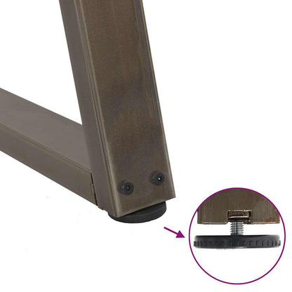 Gambe per tavolo da pranzo forma V 3 pz naturale 70x(72-73,3)cm