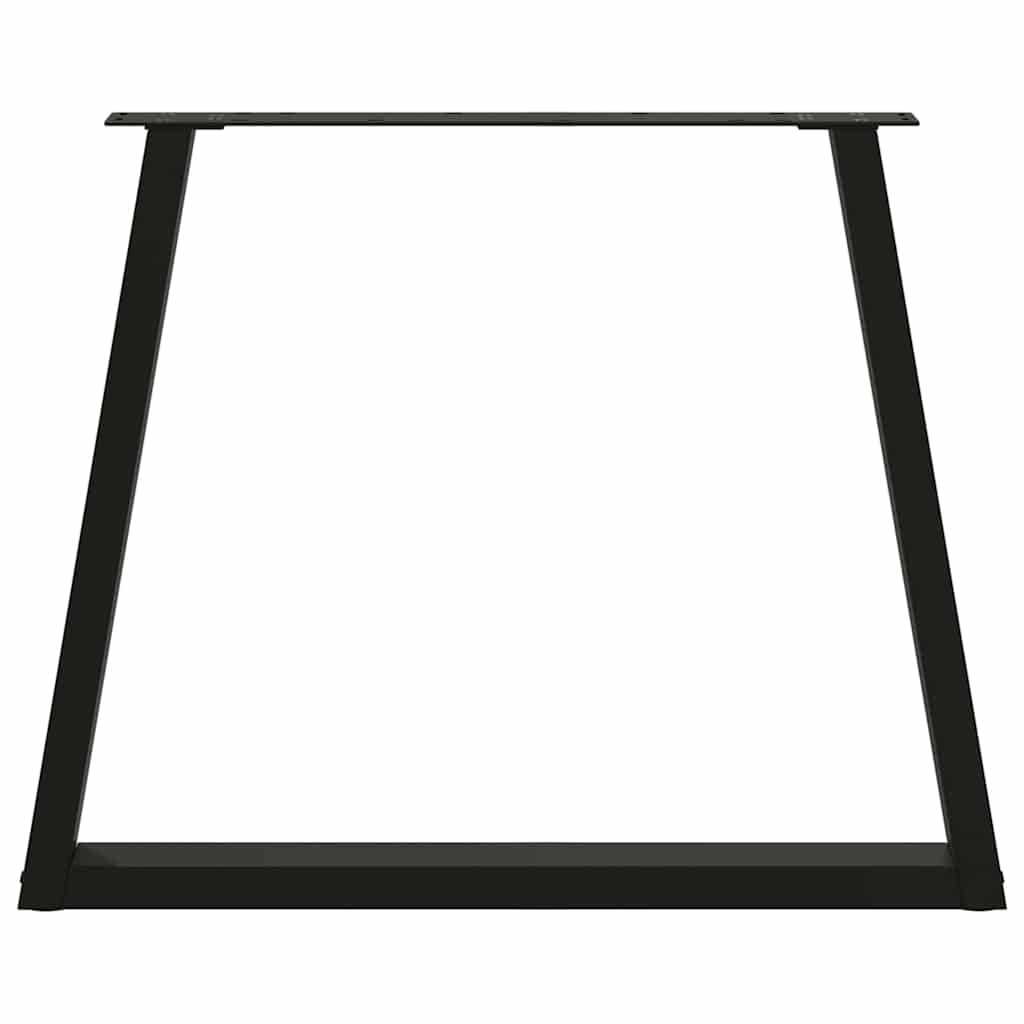 Gambe per tavolo da pranzo forma V 3 pz nere 80x(72-73,3) cm