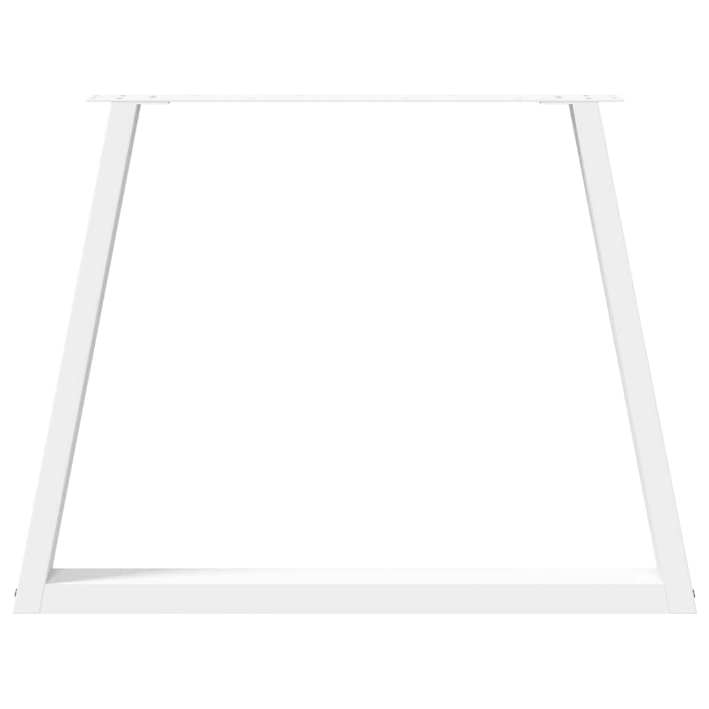 Gambe per tavolo da pranzo forma V 3 pz bianche 90x(72-73,3) cm