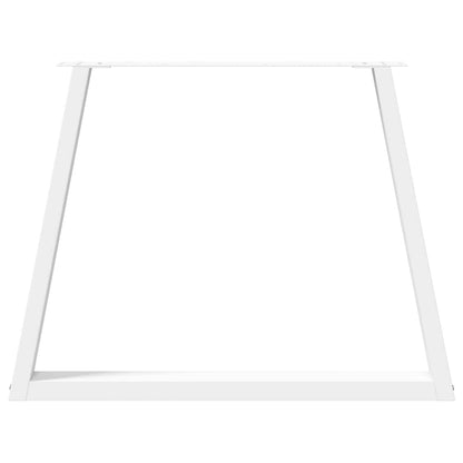 Gambe per tavolo da pranzo forma V 3 pz bianche 90x(72-73,3) cm