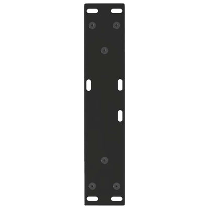 Gambe per Tavolo da Pranzo a V 2 pz Nero 30x(30-31,3)cm Acciaio