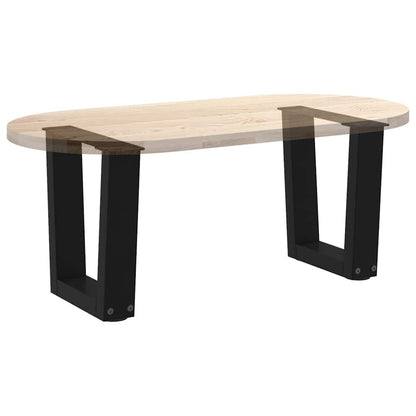 Gambe per Tavolino da Caffè forma V 2 pz Nere 30x(30-31,3) cm