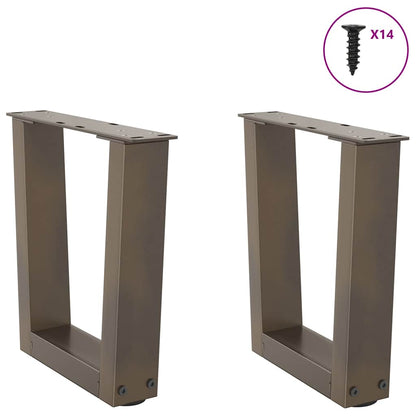 Gambe Tavolino da Caffè forma V 2 pz Naturale 30x(30-31,3) cm