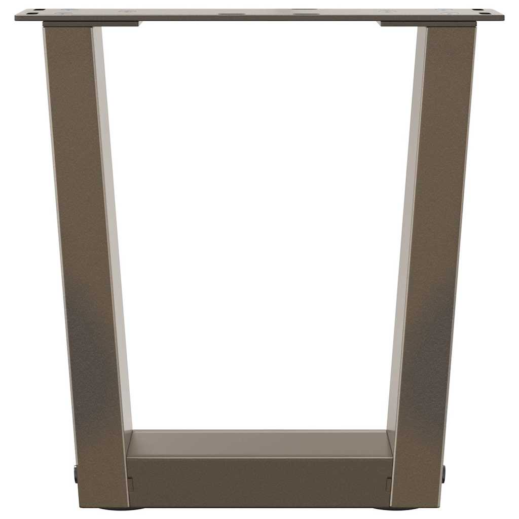 Gambe Tavolino da Caffè forma V 2 pz Naturale 30x(30-31,3) cm