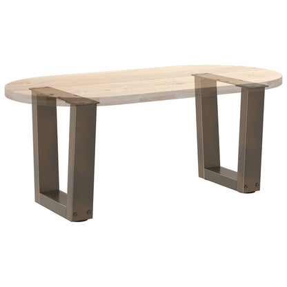 Gambe Tavolino da Caffè forma V 2 pz Naturale 30x(30-31,3) cm