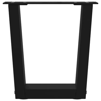 Gambe per Tavolino da Caffè forma V 2 pz Nere 40x(30-31,3) cm