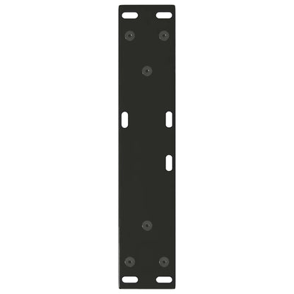 Gambe per Tavolo da Pranzo a V 2 pz Nero 40x(30-31,3)cm Acciaio